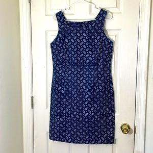 Charter Club Navy Blue Cotton Dress Size Large